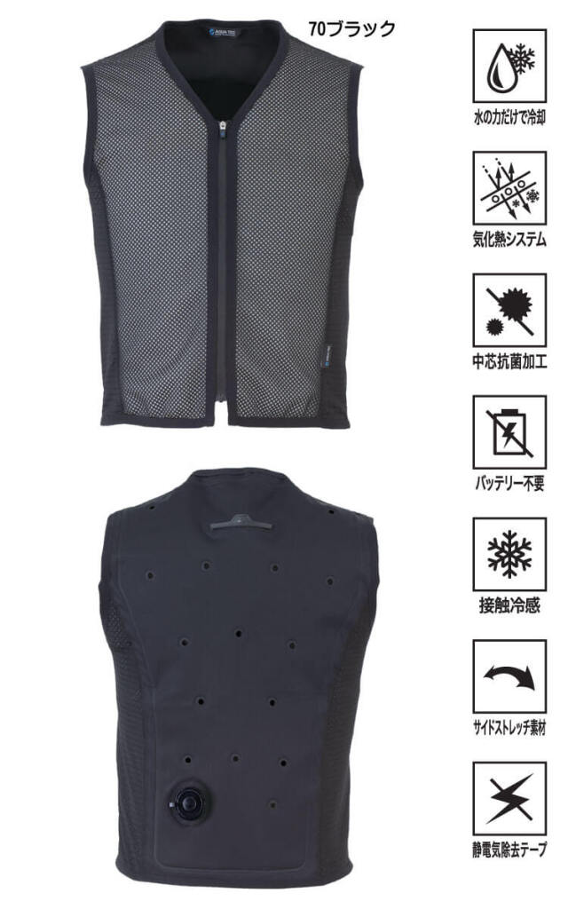 アクアウォーターベスト フロントメッシュ AT201(AT202) AQUA TEC
