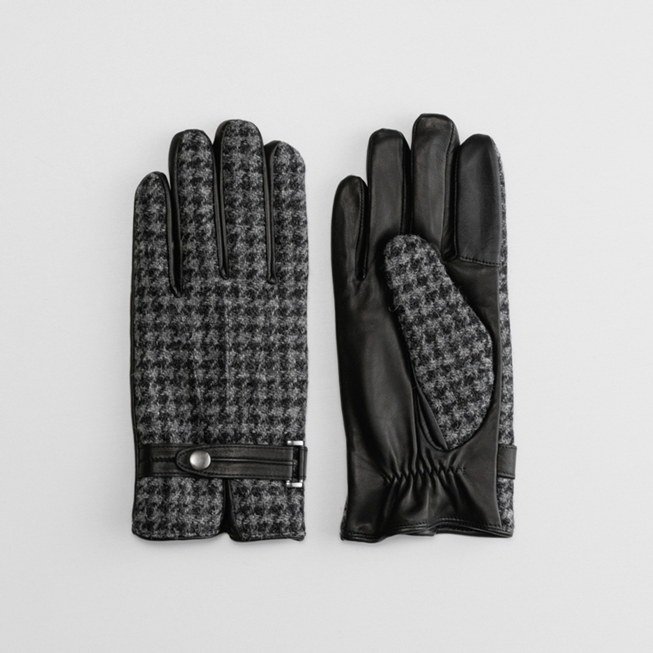 日本製の革手袋 | メンズ ハリスツイード タッチパネル対応 -クロダ