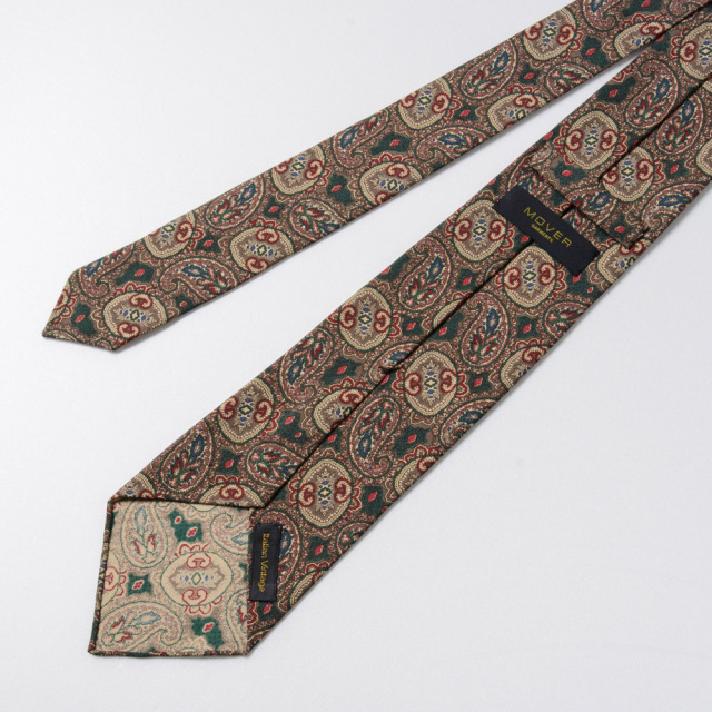 ヴィンテージプリントタイ【GNMG05-18】 Fabric by ITALY ムーバー