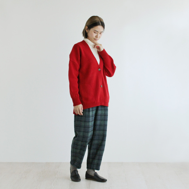 nofl】コットンツイード3つ杢チェックパンツ 644206520 | ナチュラル服