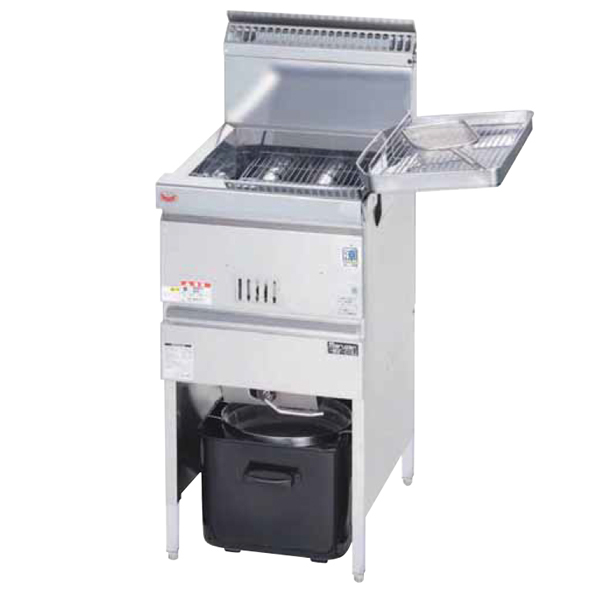 送料無料 業務用フライヤー マルゼン 涼厨ガスフライヤー 1槽型 MGF-C18K