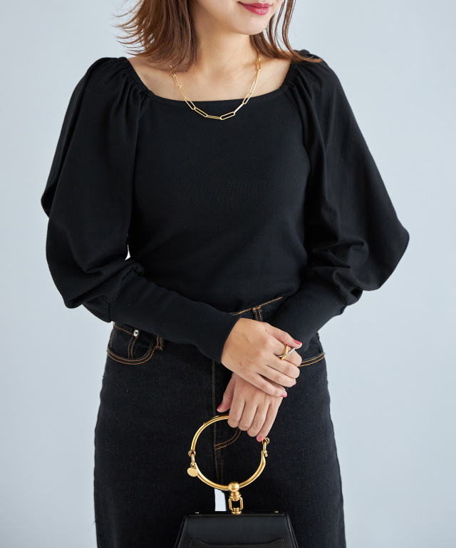 成瀬愛里さん着用】前後2WAYボリュームスリーブトップス