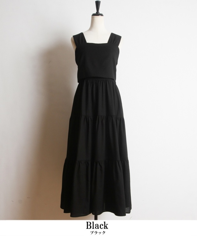 ティアードベアワンピース