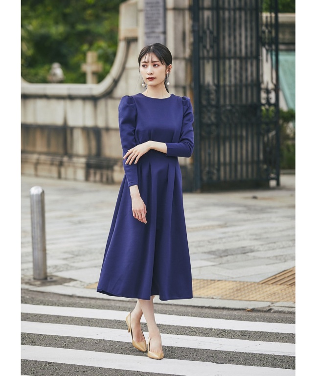 skinholictokyoさんコラボ】ウエストタックフレアワンピース