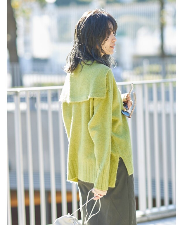 セーラーカラーニットプルオーバー《WINTER KNIT COLLECTION》