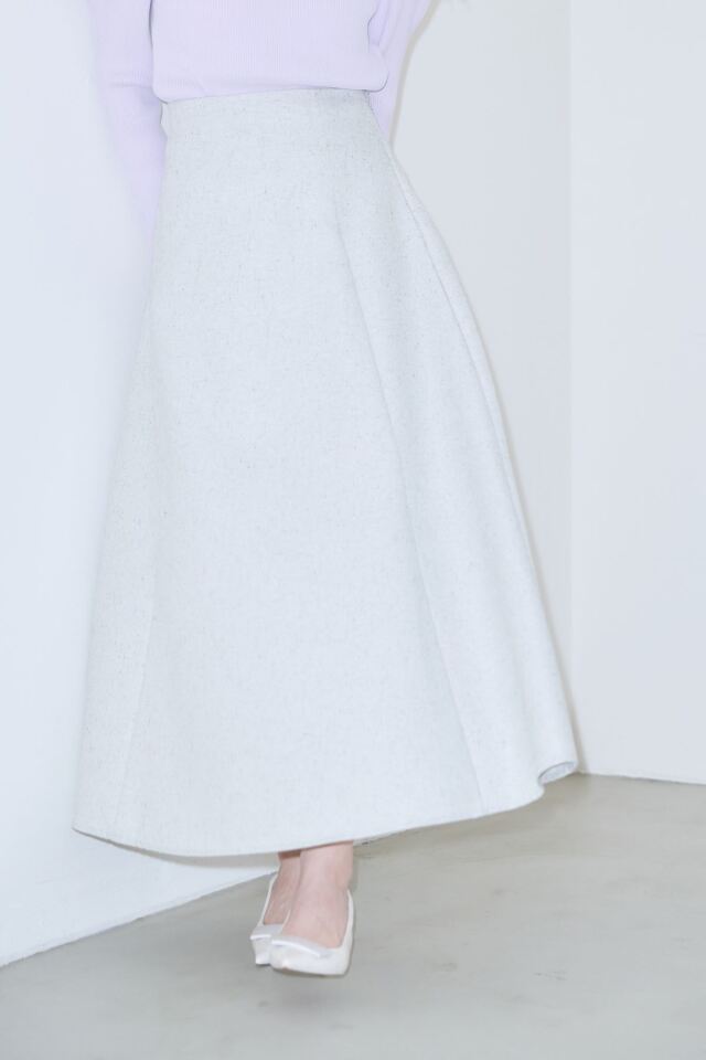 ツイードフレアスカート