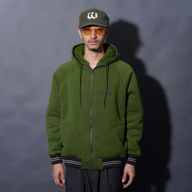 WRD5309 /「Weirdo - ZIP HOODIE / GREEN」ジップアップフーディー