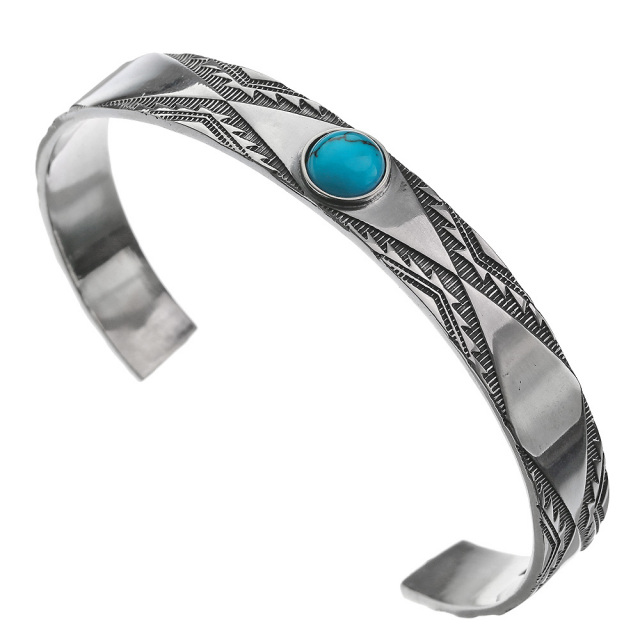 ローンバス パターン ターコイズ バングル シルバー アクセサリー