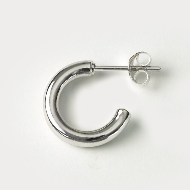 シンプル フープ スタッドピアス メンズ レディース シルバー925