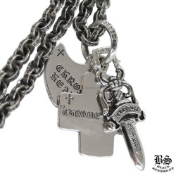 クロムハーツ3トリンケッツペンダントwithペーパーチェーン20インチ