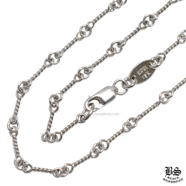 クロムハーツネックレスツイストチェーンホワイトゴールド18K18インチ