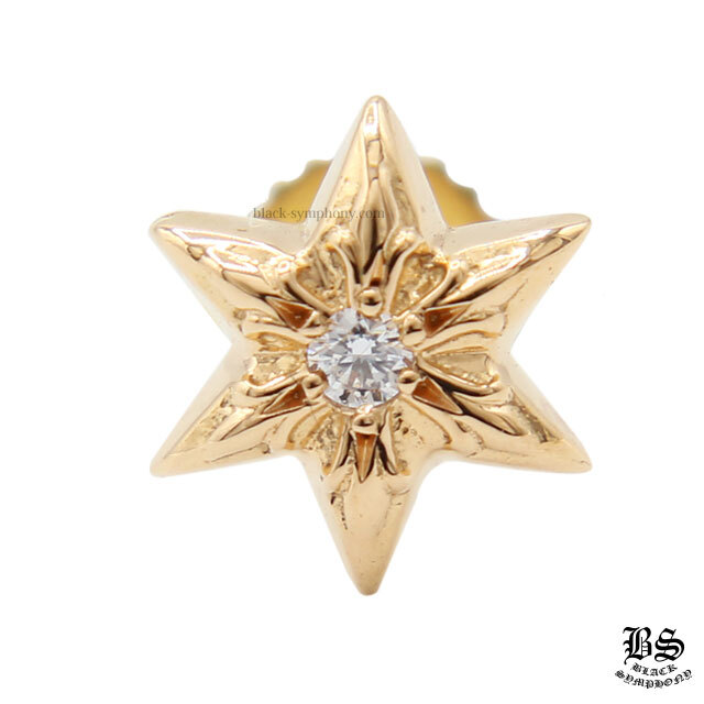 クロムハーツスタースタッド22Kwithダイヤモンドピアス|クロムハーツ