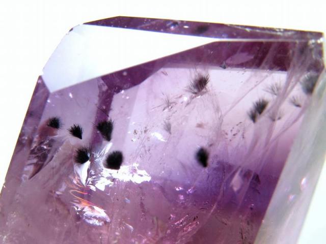 星状ロマネシュ鉱入り!超透明! 不定形 アメジスト ポリッシュ 原石置物