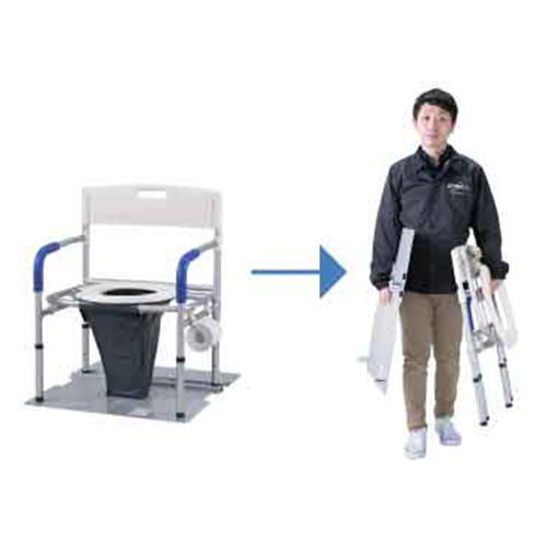 災害用マンホールトイレ 洋式ワイドタイプ・大型 VE100W】災害用トイレ