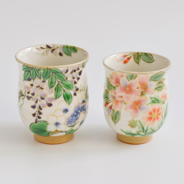 送料無料】 組湯呑 花移ろい ペア / 湯呑み 湯のみ セット 湯飲み