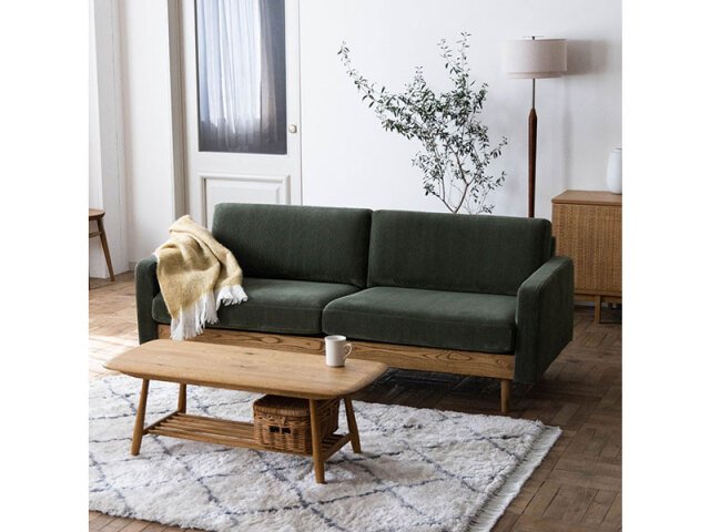 Lounge Pug 2人掛け コーデュロイ ソファ オリーブグリーン Lounge Pug