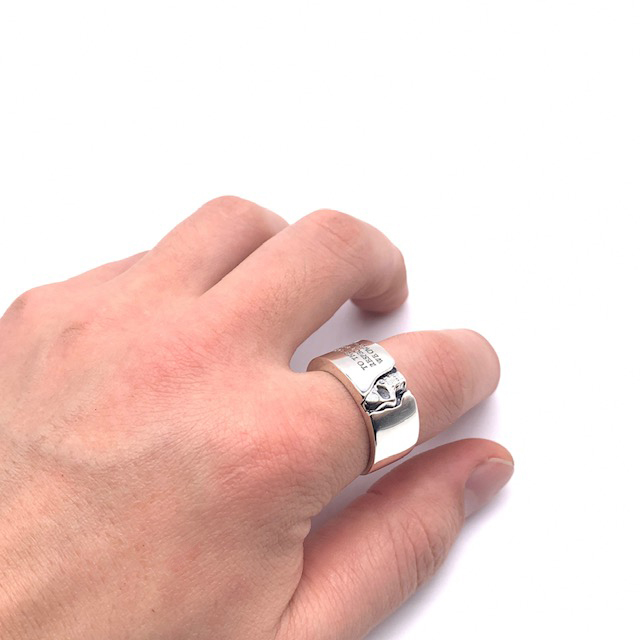 送料無料】Dr MONROE(ドクターモンロー) メッセージスカルリング FC