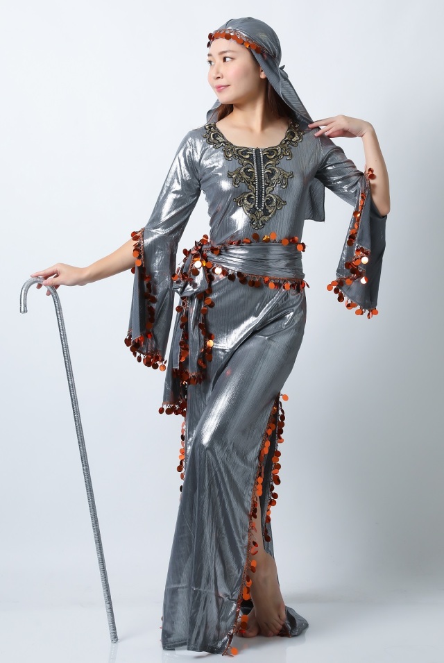 サイーディドレスSAI54-1(シルバー) ベリーダンス、フォークロア衣装