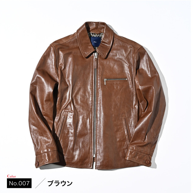 シープレザーシングルライダースブルゾン 451201 G-STAGE ジーステージ
