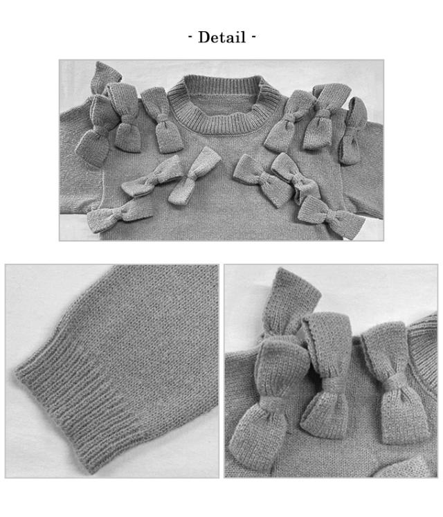 ニットリボンプルオーバー【7j-831-03907】