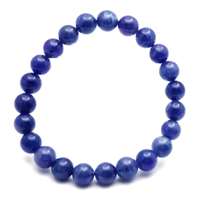 タンザナイト ブレスレットバイカラー AAAAA 9.5-10mm 鑑別書付き 12月