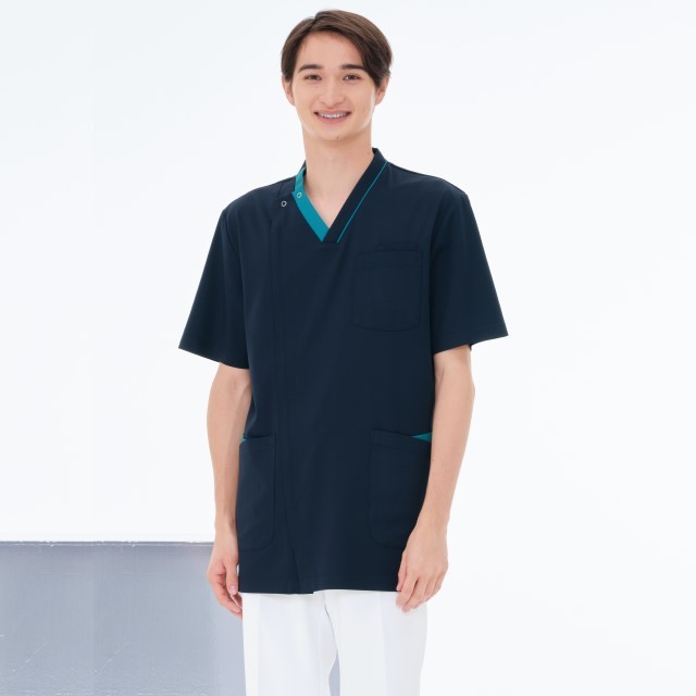 RF5127 ナガイレーベン ナースウェア スクラブ 男性用 半袖 PHS