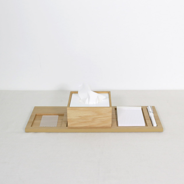 ハーフ/オーク白/上フタ式＞木製ティッシュボックス 国産オリジナル