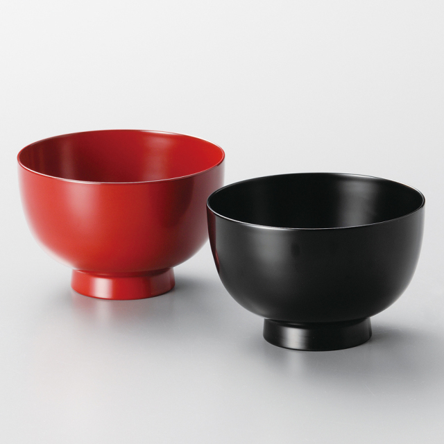 ルイ】伝統工芸品 漆器 高台 高足 盛り 鉢 麺鉢 汁椀 お椀 丼 2客 ルイ