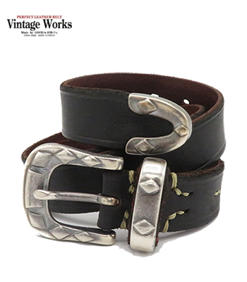 Vintage Works ヴィンテージワークス 茶芯|厚銀メッキ真鍮バックル|5