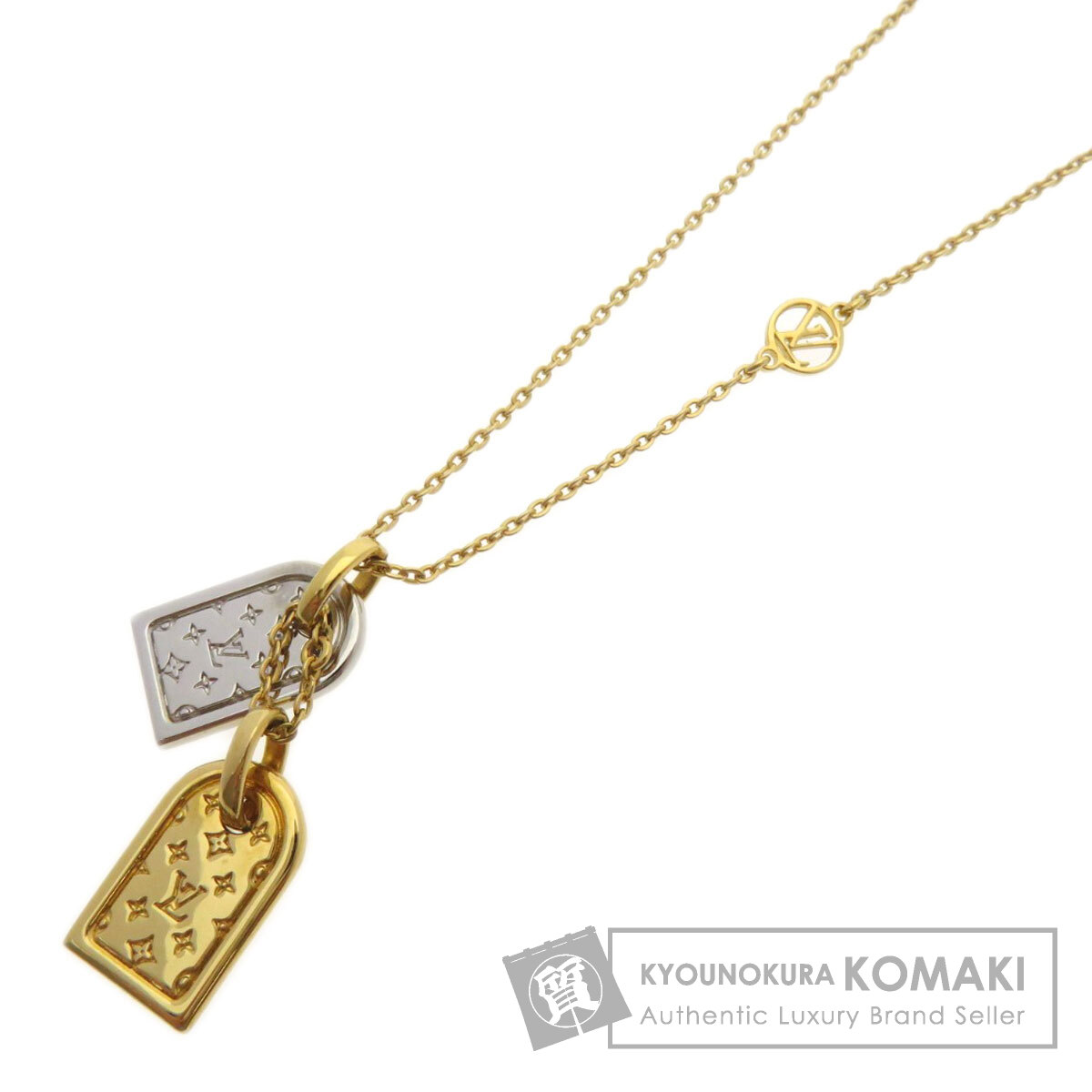 LOUIS VUITTON ルイヴィトン M63141 ナノグラム ネックレス 金属製