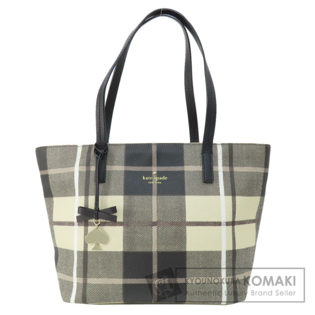 kate spade ケイトスペード チェック柄 トートバッグ PVC レディース