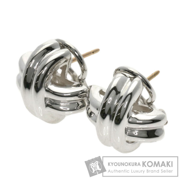 TIFFANY&Co. ティファニー シグネチャー ピアス シルバー/K14YG