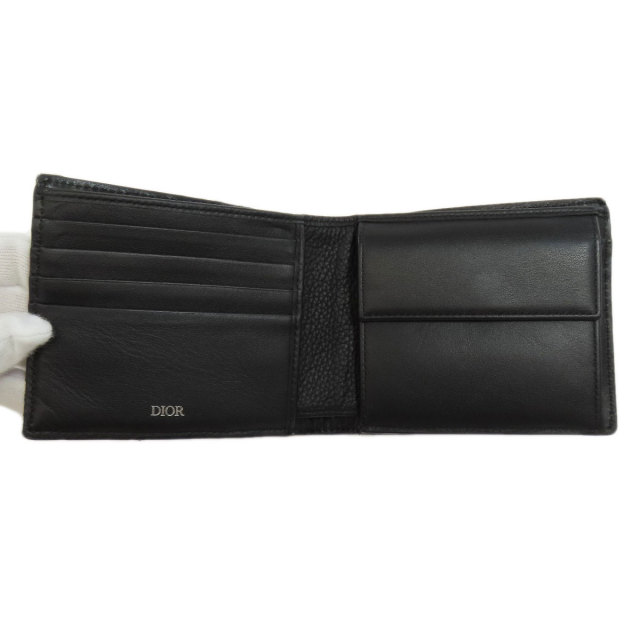 Dior 二つ折り財布 黒 キャンバス