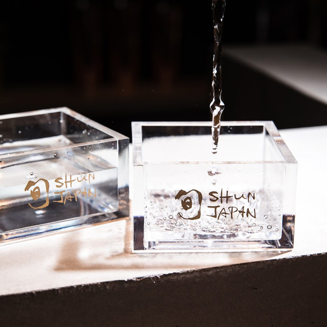 アクリル枡ペアセット 180cc/丸モ高木陶器