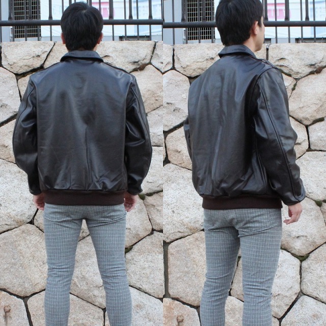 AVIREX USA製 A-2 メンズ レザー革ジャン フライトジャケット メンズ