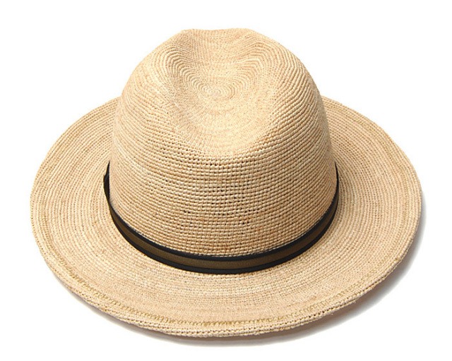 イタリア Borsalino(ボルサリーノ) ラフィア細編み中折れ帽 141165