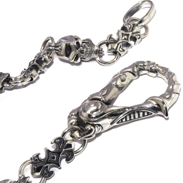 クレイジーピッグ CRAZY PIG DESIGNS SKULL ＆ LINK WALLETCHAIN #415