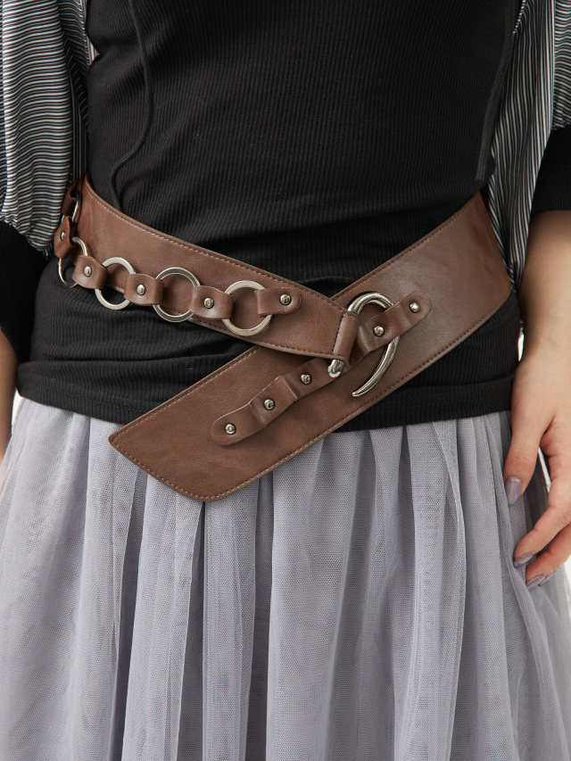 レザーワイドコルセットベルト la primavera online store