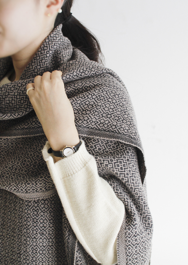 ラプアンカンクリ｜ウールスカーフ KOLI｜ベージュブラック