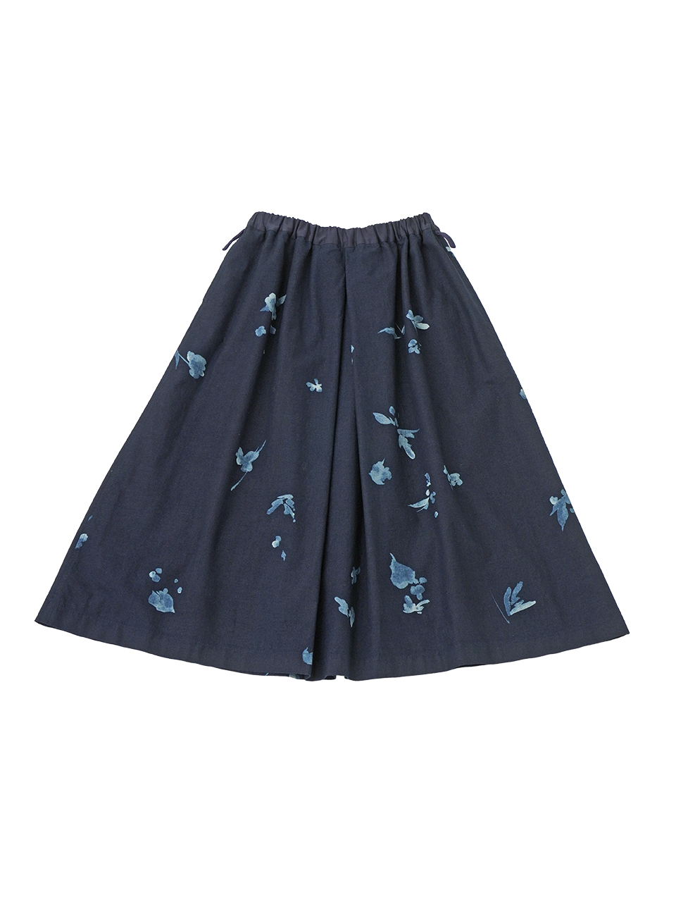 16／－ID平織 野山柄 インバータックギャザースカート