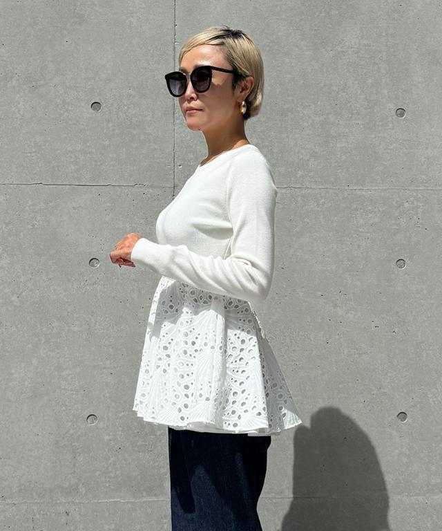 レースニットペプラムトップス｜JENNE(ジェンヌ)公式通販：パリ