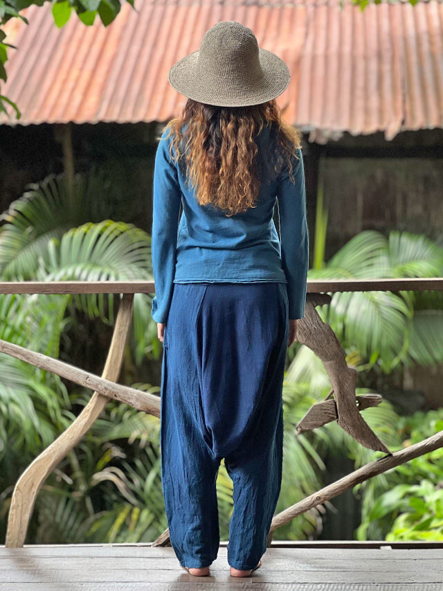 asana HEMP100% 厚手 厚手サルエル タイパンツ・草木染め【パヤカ