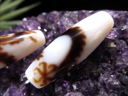 ◇高級白天珠◇希少品！◇至純天珠◇チベットに伝わる魔除け・厄除け