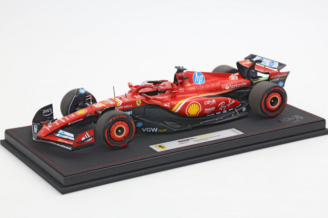 BBR 241816CPOLE 1/18 Ferrari SF-24 Monaco GP 2024 C.Leclerc -Pole