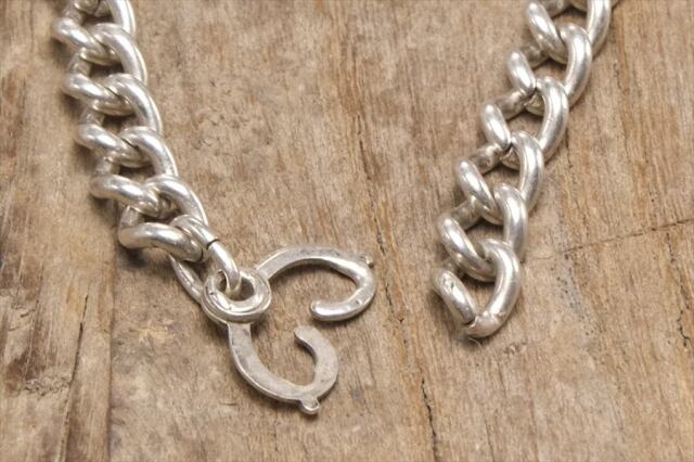 front11201 S925 シルバーブレスレット 20cm ビンテージ front11201