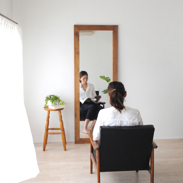 クロノスミラー W645×1750 ウォールミラー 壁掛け 全身 鏡