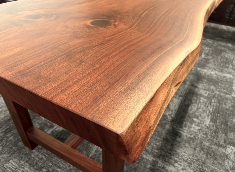 150巾ウォールナット一枚板 兼用脚付 57699