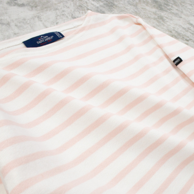 ウェッソン “ボーダー”［白/ドラジェピンク]：セントジェームス