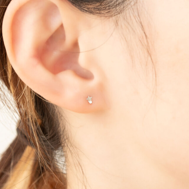 数量限定・特別価格ご提供品】ピアス K10ホワイトゴールド