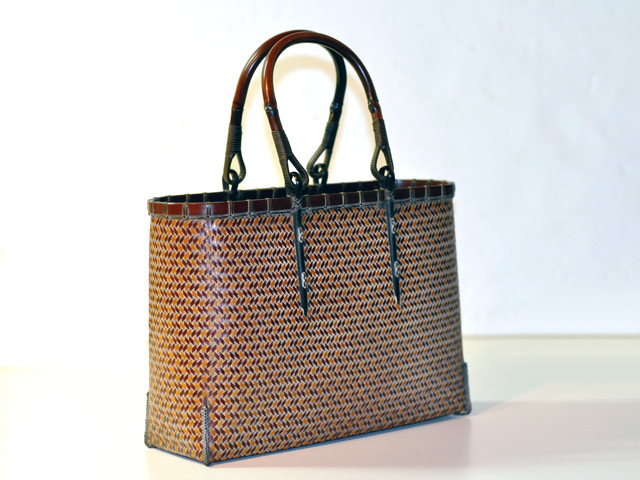 ♪昔の竹編み手提げバック 【公式通販】